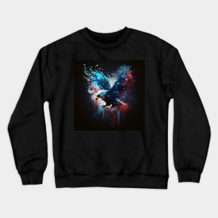 American Eagle and Flag Abstract Art Crewneck Sweatshirt